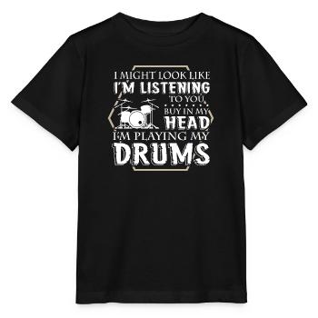 Batteur - T-shirt bio MINI CREATOR Stanley/Stella Enfant - noir - Devant - Mikhail (115cm)