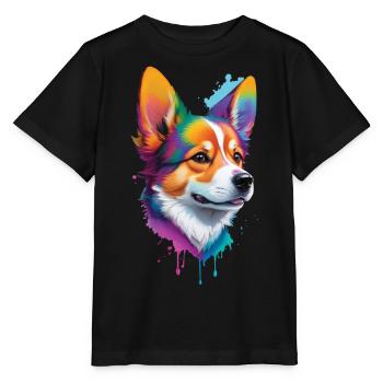 Hund Welsh Corgi Pembroke Hunde Design Rassehund - Stanley/Stella Kinder T-Shirt MINI CREATOR  - Schwarz - Vorne - Mikhail (115cm)