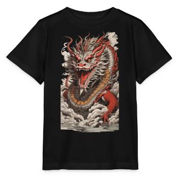 Asiatischer Drache Japan Stil Streetwear Retro - Stanley/Stella Kinder T-Shirt MINI CREATOR  - Schwarz - Vorne - Mikhail (115cm)