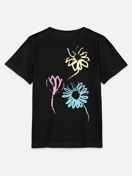 Bunte Blumen der Freundschaft - Stanley/Stella Kinder T-Shirt MINI CREATOR  - Schwarz