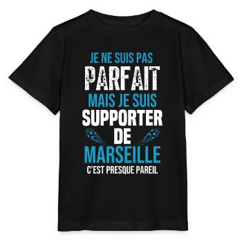 Marseille Foot Marseille Fangeschenk - Stanley/Stella Kinder T-Shirt MINI CREATOR  - Schwarz - Vorne - Mikhail (115cm)