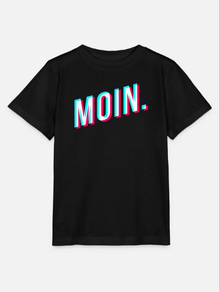 Moin. Glitcheffekt - Stanley/Stella Kinder T-Shirt MINI CREATOR - Schwarz