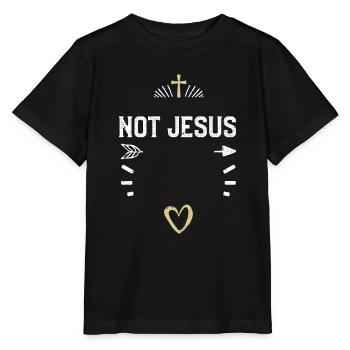 Pas Jésus - Jésus - T-shirt bio MINI CREATOR Stanley/Stella Enfant - noir - Devant - Mikhail (115cm)
