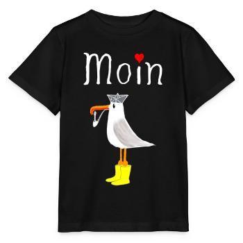 Moin Anker Seemann - Stanley/Stella Kinder T-Shirt MINI CREATOR  - Schwarz - Vorne - Mikhail (115cm)
