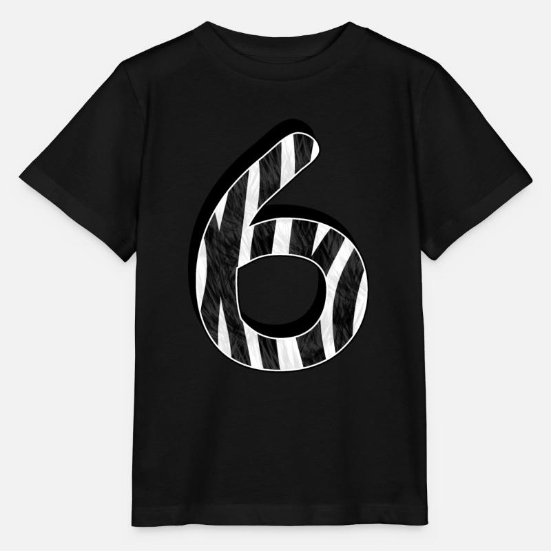 Zebra six 6 anniversaire - T-shirt bio MINI CREATOR Stanley/Stella Enfant - noir