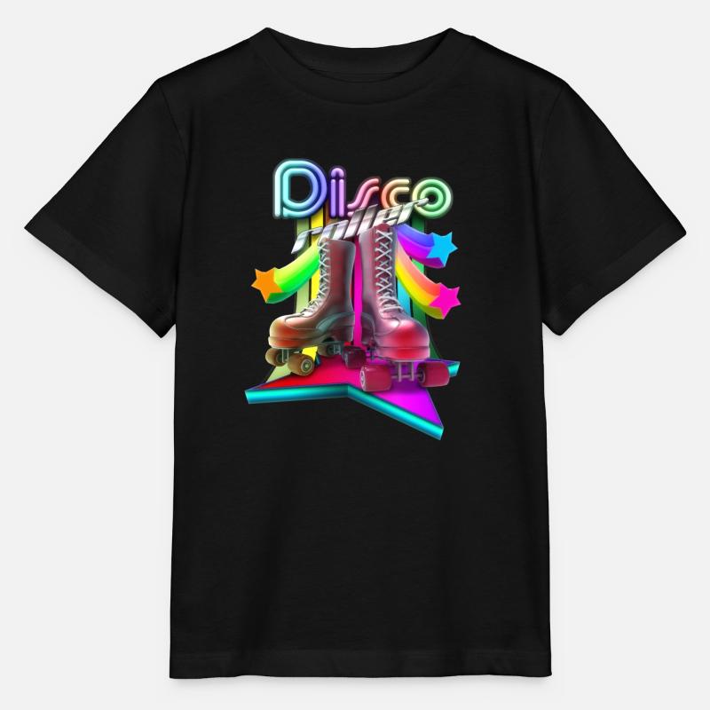 Disco rouleau 3D - T-shirt bio MINI CREATOR Stanley/Stella Enfant - noir