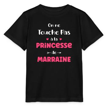 On ne touche pas à la princesse de marraine - T-shirt bio MINI CREATOR Stanley/Stella Enfant - noir - Devant - Mikhail (115cm)