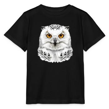 Tête de harfang des neiges - T-shirt bio MINI CREATOR Stanley/Stella Enfant - noir - Devant - Mikhail (115cm)