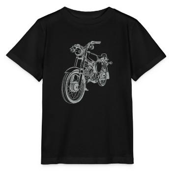 Simson S51 Silhouette Vintage ligne - T-shirt bio MINI CREATOR Stanley/Stella Enfant - noir - Devant - Mikhail (115cm)