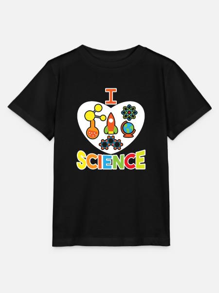 Ich liebe Wissenschaft - Stanley/Stella Kinder T-Shirt MINI CREATOR - Schwarz