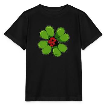 Ladybug Shamrock Clover Mindfull Ladybird Mindful - Stanley/Stella MINI CREATOR Kids’ T-Shirt - black - Front - Mikhail (115cm)