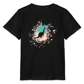 Éclaboussure de couleur de brontosaure - T-shirt bio MINI CREATOR Stanley/Stella Enfant - noir - Devant - Mikhail (115cm)