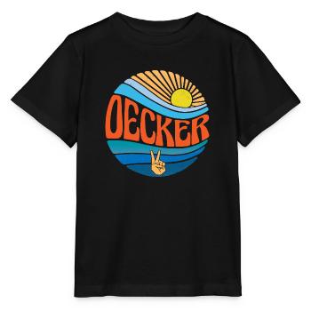 Decker Shirt Vintage Sunset Decker Groovy Tie Dye - Stanley/Stella Kinder T-Shirt MINI CREATOR  - Schwarz - Vorne - Mikhail (115cm)