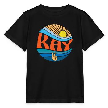 Kay Shirt Vintage Sunset Kay Groovy Tie Dye - Stanley/Stella MINI CREATOR Kids’ T-Shirt - black - Front - Mikhail (115cm)