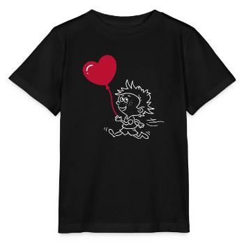 Passendes Herz Paar T-Shirt - Stanley/Stella Kinder T-Shirt MINI CREATOR  - Schwarz - Vorne - Mikhail (115cm)