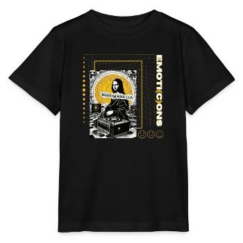 Élégance expressive Explorez le monde des émoticônes - T-shirt bio MINI CREATOR Stanley/Stella Enfant - noir - Devant - Mikhail (115cm)