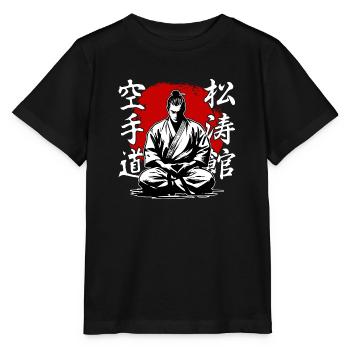 Samurai Shotokan Karate Stil Kampfkunst - Stanley/Stella Kinder T-Shirt MINI CREATOR  - Schwarz - Vorne - Mikhail (115cm)