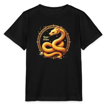 Chinesisches Neujahr - Schlange 2025 - Stanley/Stella Kinder T-Shirt MINI CREATOR  - Schwarz - Vorne - Mikhail (115cm)