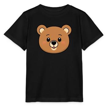 Cute Cartoon Mascot Bear - Stanley/Stella MINI CREATOR Kids’ T-Shirt - black - Front - Mikhail (115cm)