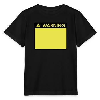 Warning Sign (2 colour) - Stanley/Stella MINI CREATOR Kids’ T-Shirt - black - Front - Mikhail (115cm)