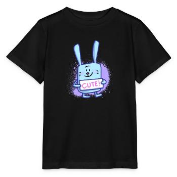 Lapin mignon - T-shirt bio MINI CREATOR Stanley/Stella Enfant - noir - Devant - Mikhail (115cm)