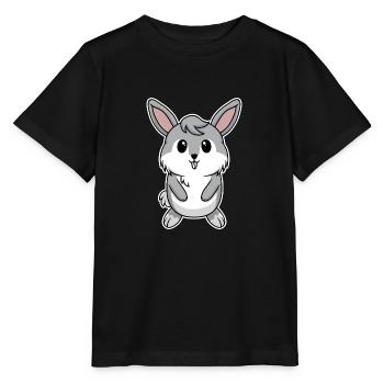 Süßes Tier Baby Hase Häschen Kaninchen - Stanley/Stella Kinder T-Shirt MINI CREATOR  - Schwarz - Vorne - Mikhail (115cm)