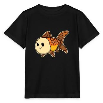 Cute animal baby goldfish fish ornamental fish fish - Stanley/Stella MINI CREATOR Kids’ T-Shirt - black - Front - Mikhail (115cm)