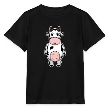Vaches vache bébé animal mignon - T-shirt bio MINI CREATOR Stanley/Stella Enfant - noir - Devant - Mikhail (115cm)