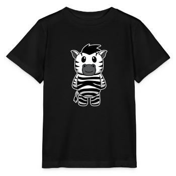 Zèbres zèbres bébé animal mignon - T-shirt bio MINI CREATOR Stanley/Stella Enfant - noir - Devant - Mikhail (115cm)