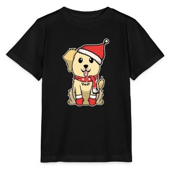 Süßes Tier Baby Hunde Welpe Golden Retriever - Stanley/Stella Kinder T-Shirt MINI CREATOR  - Schwarz - Vorne - Mikhail (115cm)