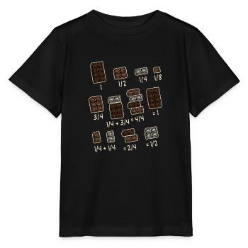 Chocolate math fractions teacher - Stanley/Stella MINI CREATOR Kids’ T-Shirt - black - Front - Mikhail (115cm)