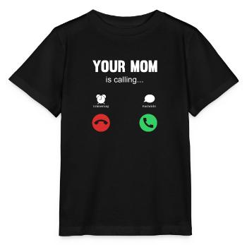 Votre mère est calling - T-shirt bio MINI CREATOR Stanley/Stella Enfant - noir - Devant - Mikhail (115cm)