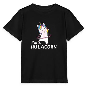im a hulacorn lustig Sport machen huller - Stanley/Stella Kinder T-Shirt MINI CREATOR  - Schwarz - Vorne - Mikhail (115cm)