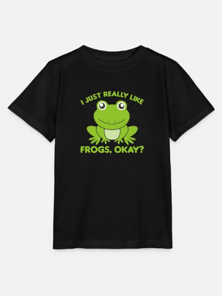 Grenouille préféré des grenouilles douces pour les amis des animaux - T-shirt bio MINI CREATOR Stanley/Stella Enfant - noir