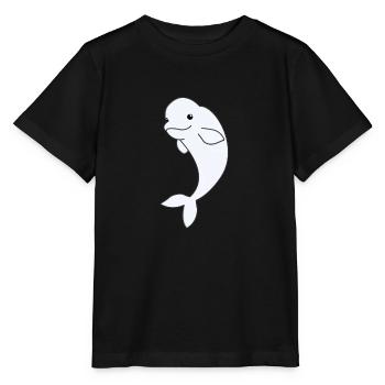 Béluga animaux mignons pour enfants bélugas - T-shirt bio MINI CREATOR Stanley/Stella Enfant - noir - Devant - Mikhail (115cm)