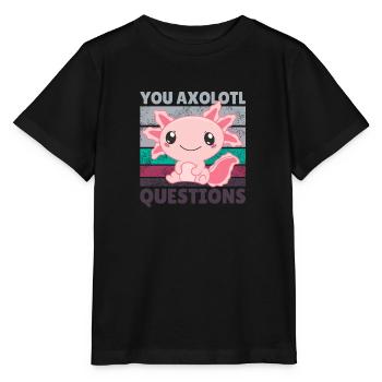 Axolotl lovers cute animals children axolotl - Stanley/Stella MINI CREATOR Kids’ T-Shirt - black - Front - Mikhail (115cm)