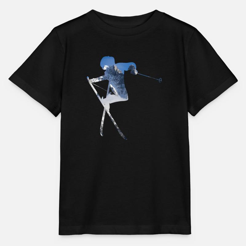 SKI CHAMONIX AIGUILLE VERTE - T-shirt bio MINI CREATOR Stanley/Stella Enfant - noir