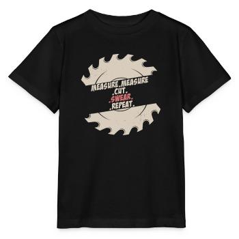 Mesure Coupe Jurer Répéter Charpentier - T-shirt bio MINI CREATOR Stanley/Stella Enfant - noir - Devant - Mikhail (115cm)