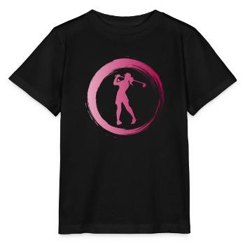 Sporty Hobby Leidenschaft Golf - Stanley/Stella Kinder T-Shirt MINI CREATOR  - Schwarz - Vorne - Mikhail (115cm)