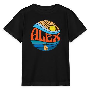 Alex Shirt Vintage Sunset Alex Groovy Tie Dye - Stanley/Stella MINI CREATOR Kids’ T-Shirt - black - Front - Mikhail (115cm)