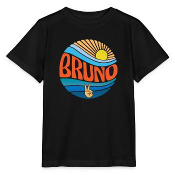 Bruno Chemise Vintage Sunset Bruno Groovy Tie Dye - T-shirt bio MINI CREATOR Stanley/Stella Enfant - noir - Devant - Mikhail (115cm)