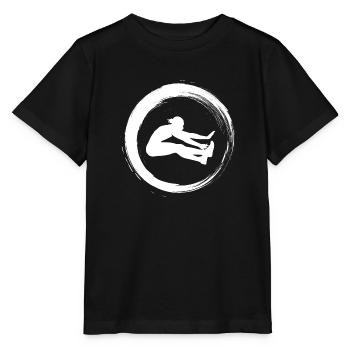 Sporty Hobby Leidenschaft Weitsprung - Stanley/Stella Kinder T-Shirt MINI CREATOR  - Schwarz - Vorne - Mikhail (115cm)