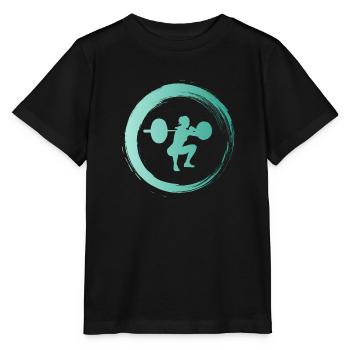 Sporty Hobby Leidenschaft Gewichtheben - Stanley/Stella Kinder T-Shirt MINI CREATOR  - Schwarz - Vorne - Mikhail (115cm)