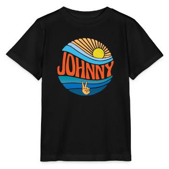 Johnny Shirt Vintage Sunset Johnny Groovy Tie Dye - Stanley/Stella Kinder T-Shirt MINI CREATOR  - Schwarz - Vorne - Mikhail (115cm)