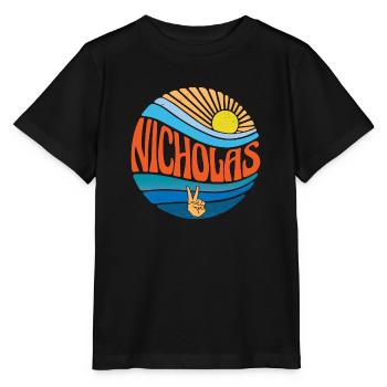 Nicholas Shirt Vintage Sunset Nicholas Groovy Tie - Stanley/Stella MINI CREATOR Kids’ T-Shirt - black - Front - Mikhail (115cm)
