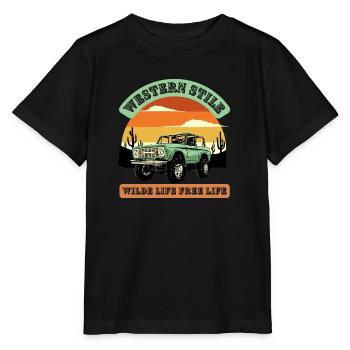 Car wild atmosphere - Stanley/Stella MINI CREATOR Kids’ T-Shirt - black - Front - Mikhail (115cm)