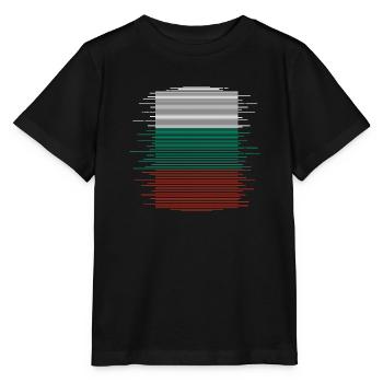 Drapeau Bulgarie Drapeau bulgare Sables d'Or - T-shirt bio MINI CREATOR Stanley/Stella Enfant - noir - Devant - Mikhail (115cm)