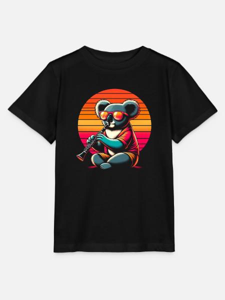 Koala Clarinet - Stanley/Stella MINI CREATOR Kids’ T-Shirt - black