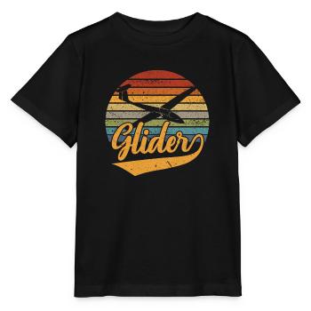Planificateur rétro planeur Soaring pilote d’avion - T-shirt bio MINI CREATOR Stanley/Stella Enfant - noir - Devant - Mikhail (115cm)