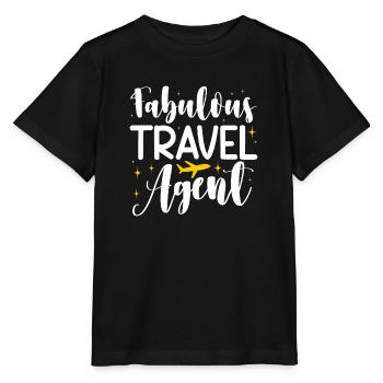 Fabulous travel agent - Stanley/Stella Kinder T-Shirt MINI CREATOR  - Schwarz - Vorne - Mikhail (115cm)